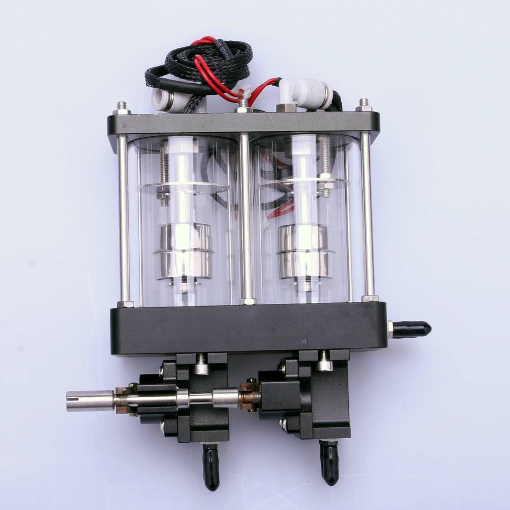 Double Glass Sub Tank 90mm Aluminium Sub Tank with Circulation Double Valves